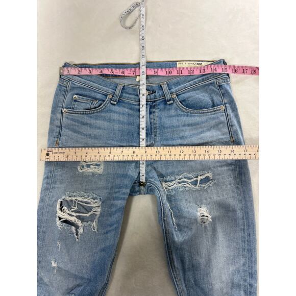 Rag & Bone Denim Distressed Jean Mid Rise Y2K Revival 90s 2000s Designer Kidcore - Picture 6 of 7